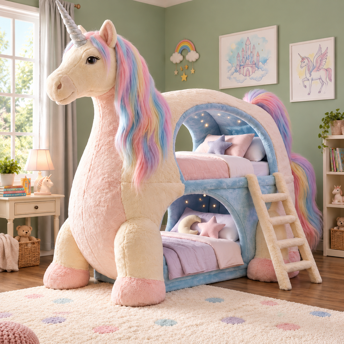 Giant Unicorn Bunk Bed