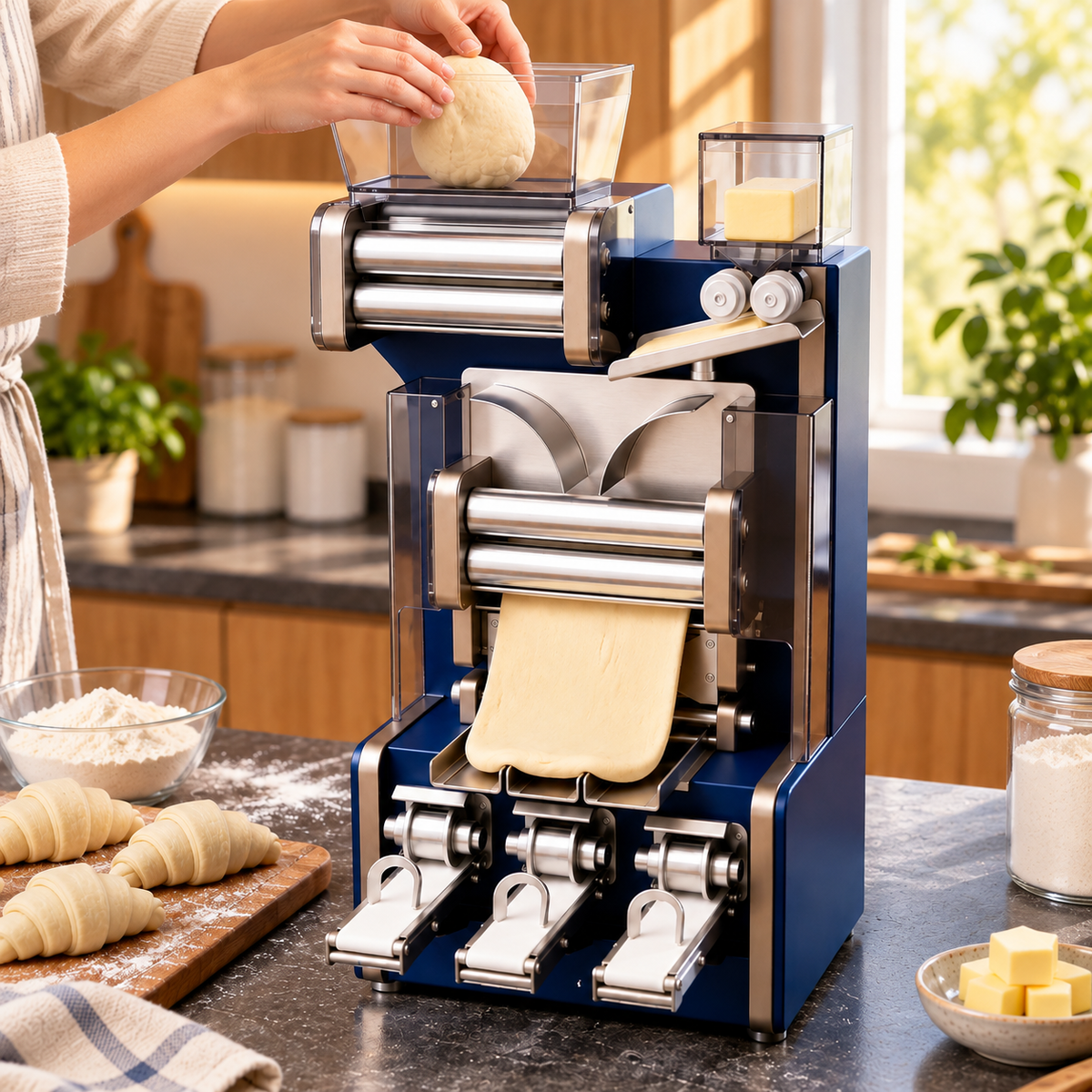 Automatic Croissant Dough Laminating &amp; Forming Machine