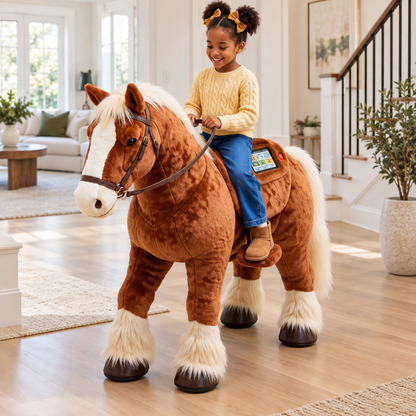 Interactive Plush Ride-On Horse