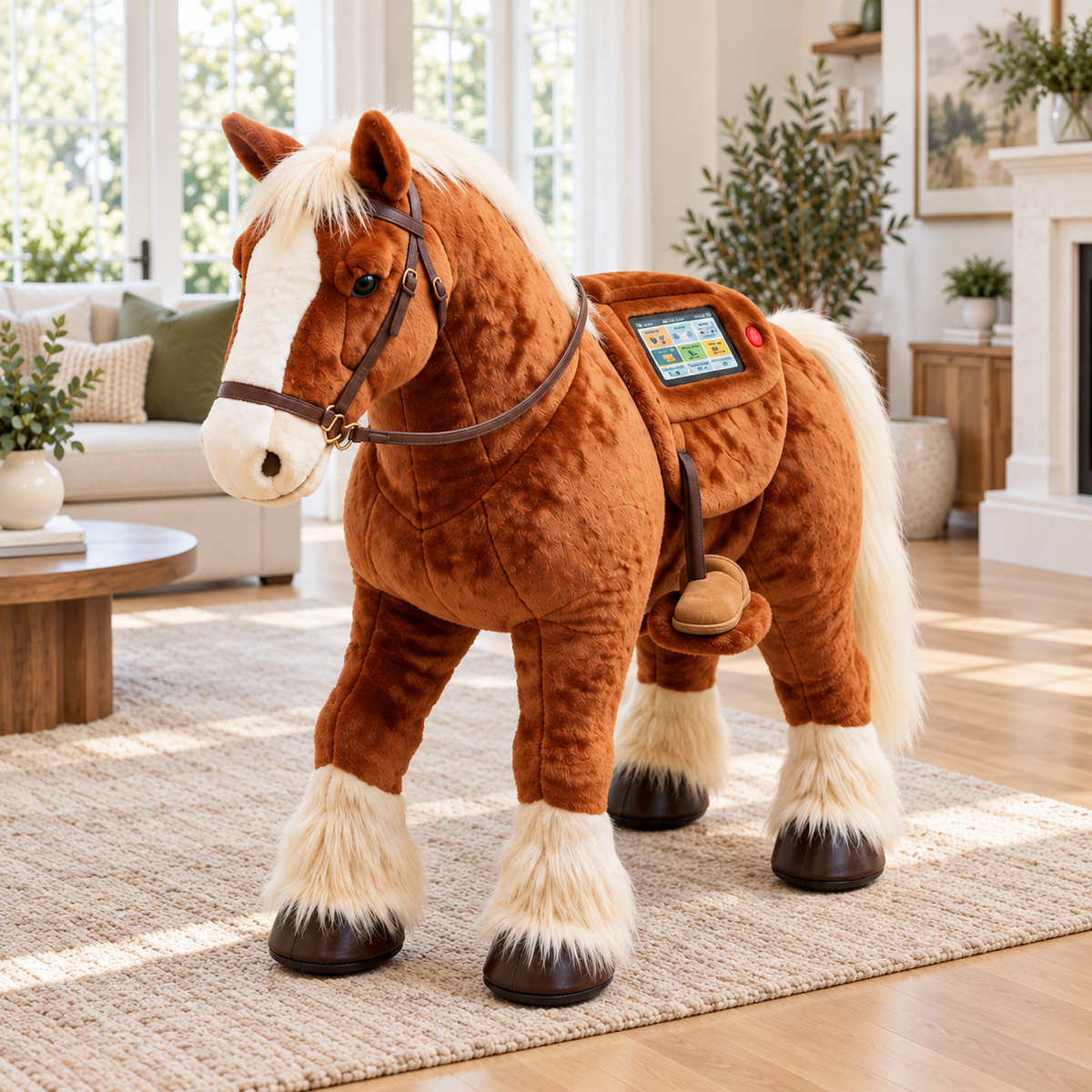 Interactive Plush Ride-On Horse