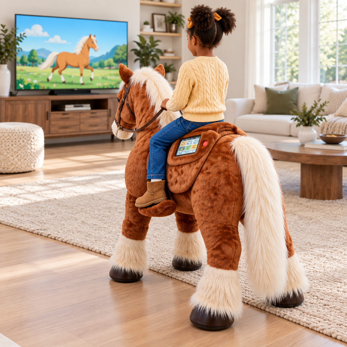 Interactive Plush Ride-On Horse