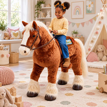 Interactive Plush Ride-On Horse