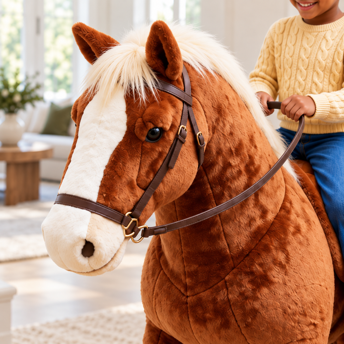 Interactive Plush Ride-On Horse