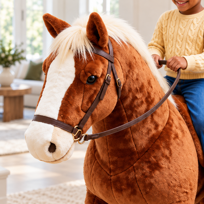 Interactive Plush Ride-On Horse