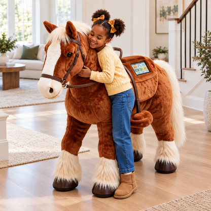 Interactive Plush Ride-On Horse