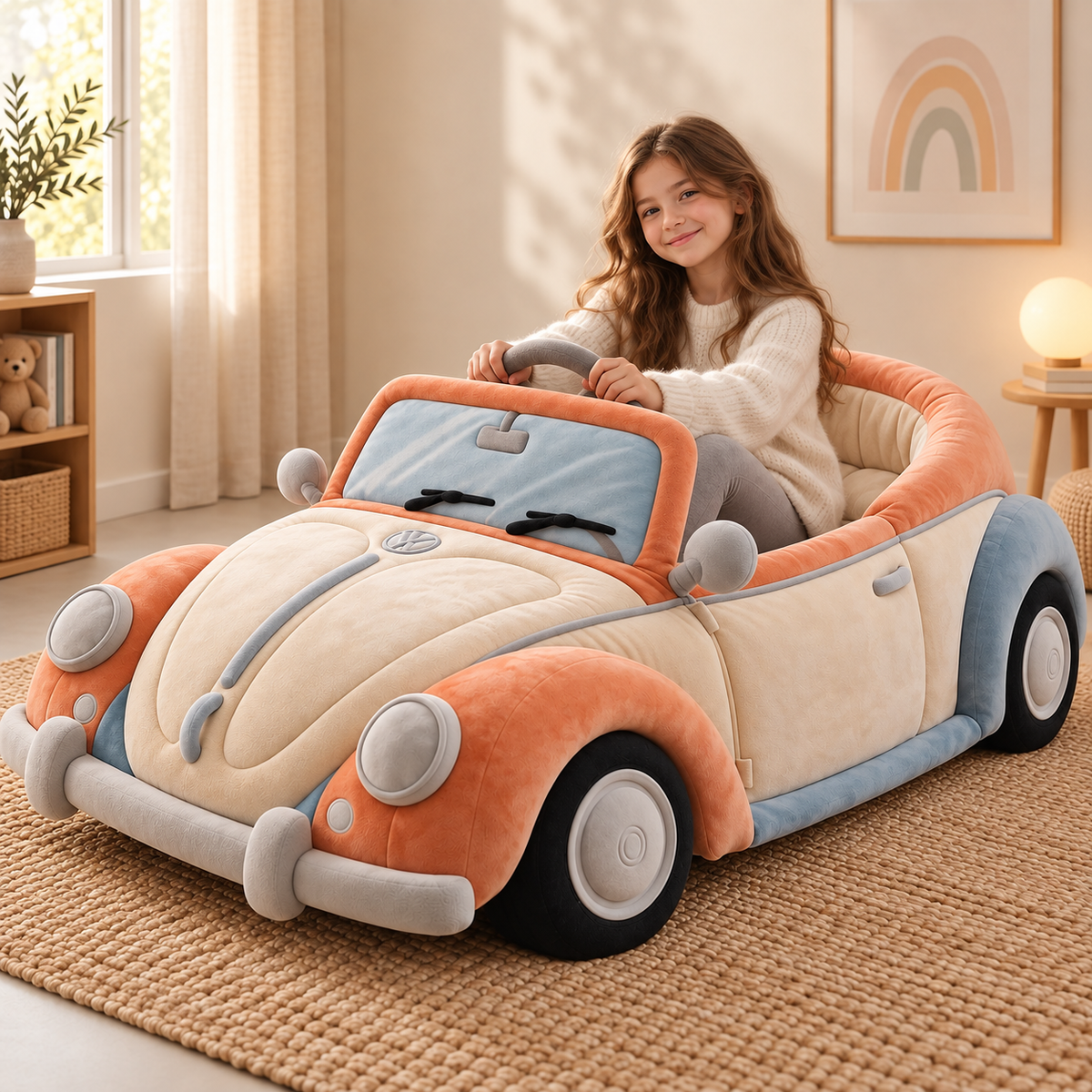 Vintage Convertible Car Plush Bed