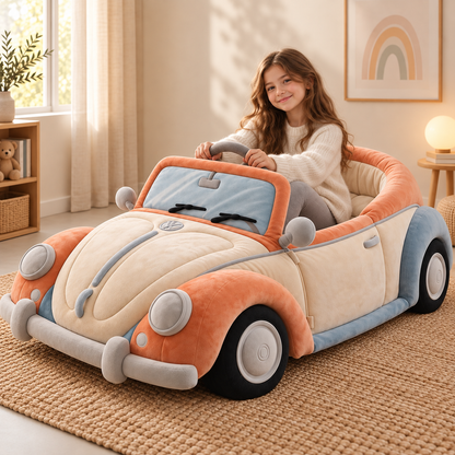 Vintage Convertible Car Plush Bed