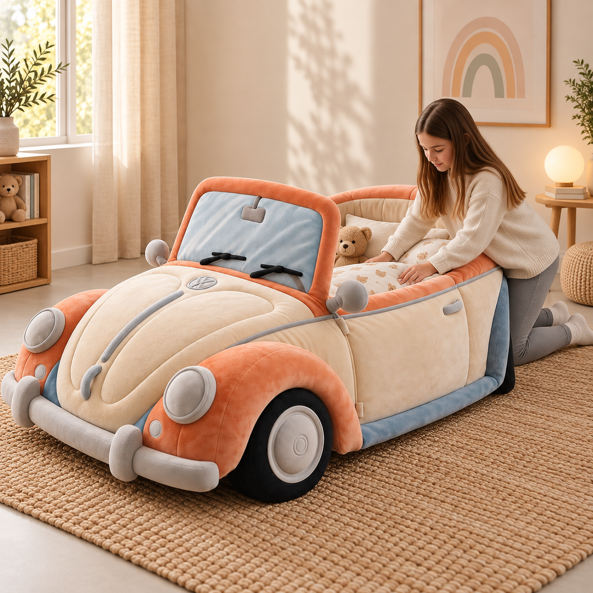 Vintage Convertible Car Plush Bed