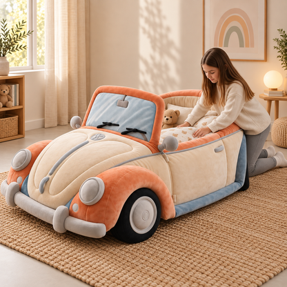 Vintage Convertible Car Plush Bed