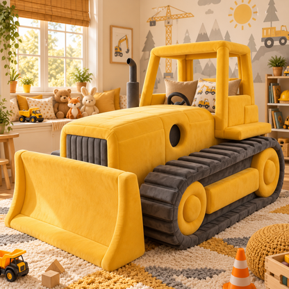 Giant Plush Bulldozer Bed
