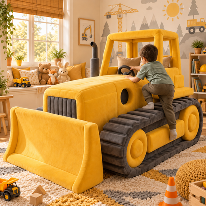 Giant Plush Bulldozer Bed