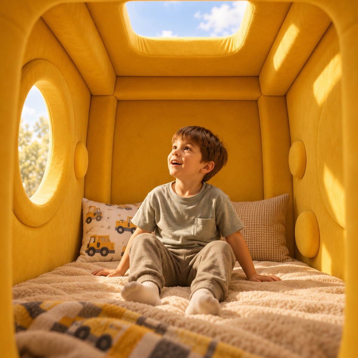 Giant Plush Bulldozer Bed