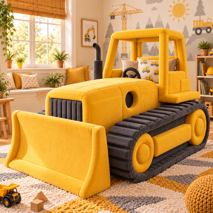 Giant Plush Bulldozer Bed