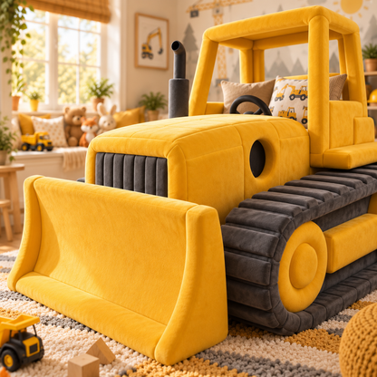 Giant Plush Bulldozer Bed