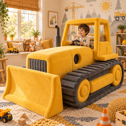 Giant Plush Bulldozer Bed