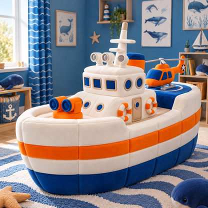 Giant Plush Rescue Boat Bed
