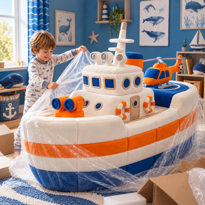 Giant Plush Rescue Boat Bed