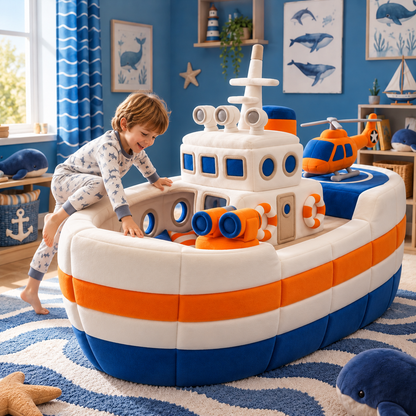 Giant Plush Rescue Boat Bed