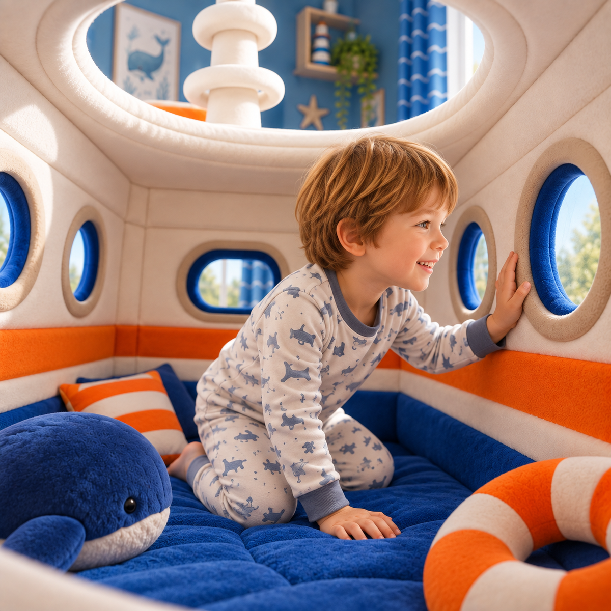 Giant Plush Rescue Boat Bed