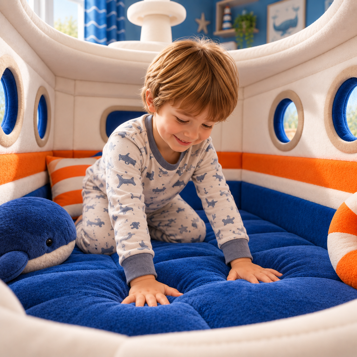 Giant Plush Rescue Boat Bed