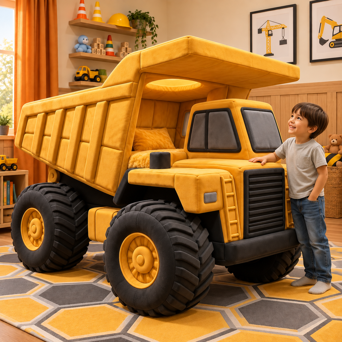 Giant Plush Dump Truck Bed
